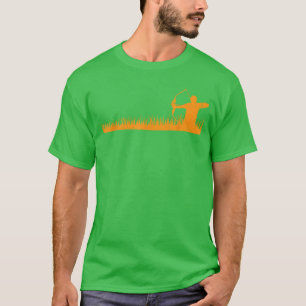 Bow Hunting Archer in Grass Archery Hunter Men Wom T-Shirt