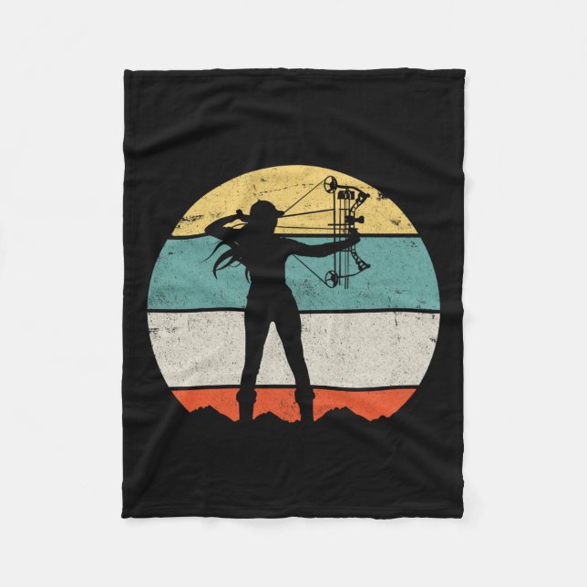 Bow Hunting Archery  Fleece Blanket (Front)