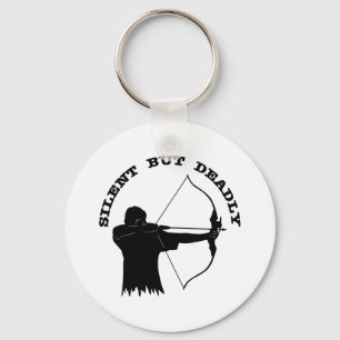 Bow Hunting Archery Silent But Deadly Key Ring