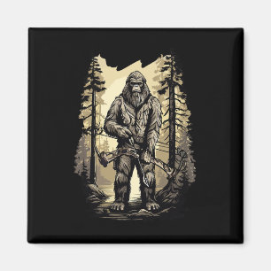 Bow Hunting Bigfoot Funny Hunting Gift Magnet