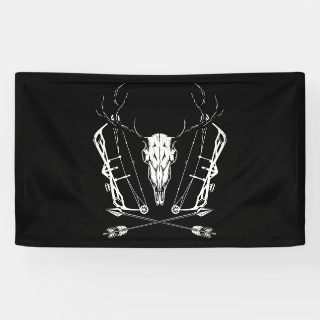 Bow hunting bow hunter deer banner (Horizontal)