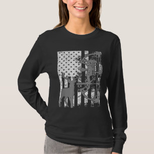 Bow Hunting Deer Flag Cute I Love Archer Hunt T-Shirt