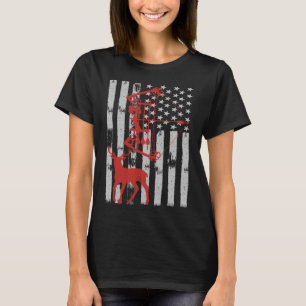 Bow Hunting Deer Flag for Men Or Women Hunters T-Shirt