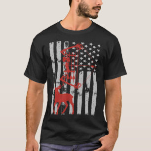 Bow Hunting Deer Flag for Men Or Women Hunters T-Shirt
