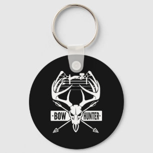 Bow Hunting Deer Skull Compound Bow Archery Gift Key Ring
