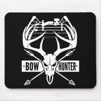 Bow Hunting Deer Skull Compound Bow Archery Gift Mouse Mat
