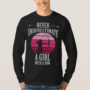 Bow Hunting Target Archer Girl Bowmen Archery Bow T-Shirt