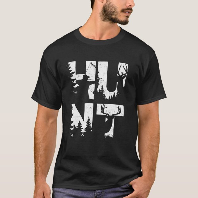 Bow Hunting Tee Bow Hunter Dad Bowhunting Grandpa  (Front)