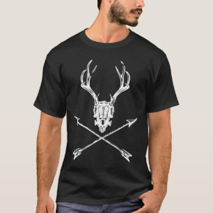 Bow Hunting Vintage Deer Skull And Arrows Retro Ar T-Shirt