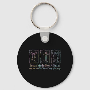 Bow Jesus Made A Nana Tie Dye Christian Nana Key Ring