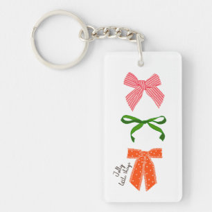 Bow Jolly Little Things Christmas  Key Ring