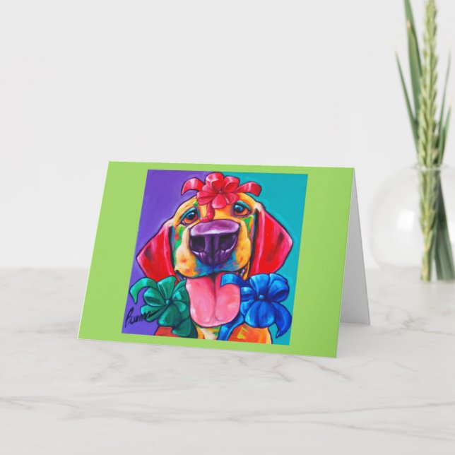 Bow Knows Holiday Card by Ron Burns (Front)