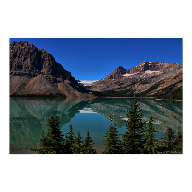  Bow Lake In Banff  National Park, Alberta Poster (Front)