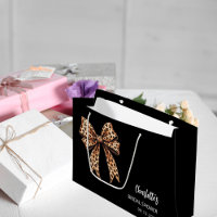 Bow leopard print black Bridal Shower
