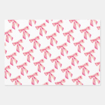 Bow love wrapping paper set of3