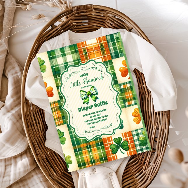 Bow Lucky Little Shamrock  Diapper Raffle  Enclosure Card (Creator Uploaded)