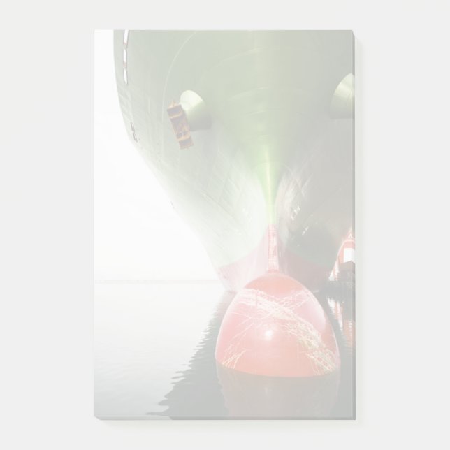 Bow Of A Red And Green Cargo Ship |Long Beach, Ca Post-it Notes (Front)