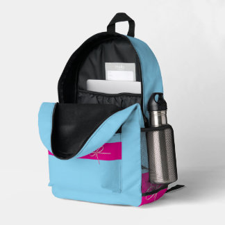 Bow on Pink Printed Backpack