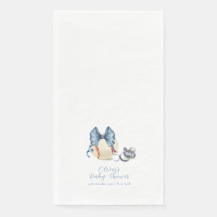 Bow Pacifier Baseball Sport Boy Baby Shower Napkin