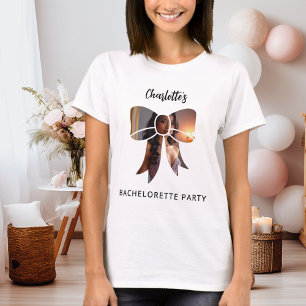 Bow photo Bachelorette Party T-Shirt