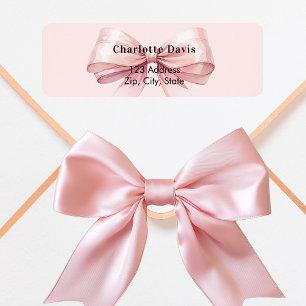 Bow pink return address 