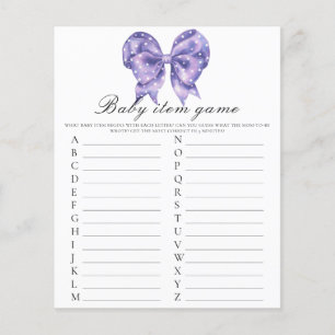 Bow polka dot baby shower Baby Item Game