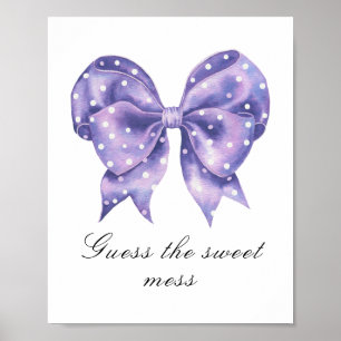 bow polka dot baby shower - sweet mess poster
