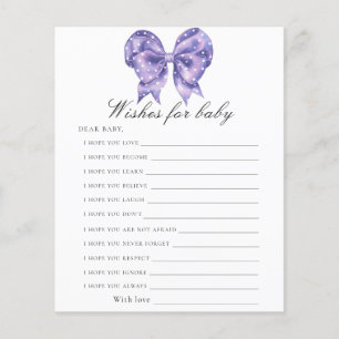 Bow polka dot baby shower - wishes for baby