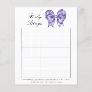 Bow polka dots Baby shower bingo game