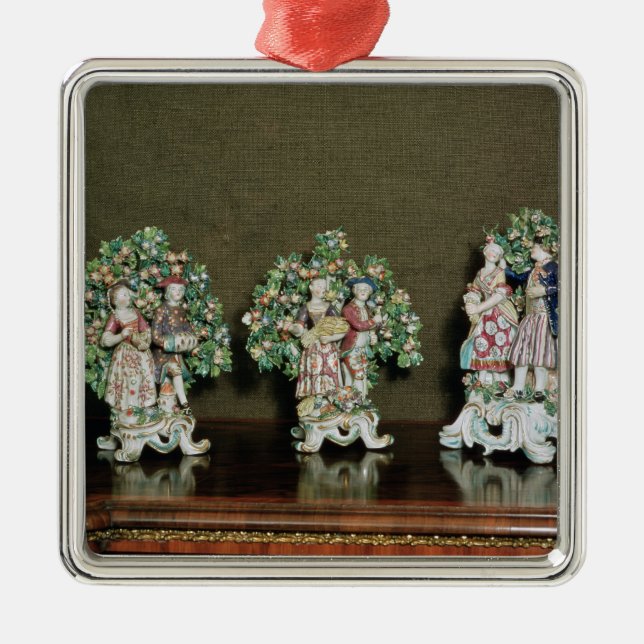 Bow porcelain figures, 1761 metal tree decoration (Front)
