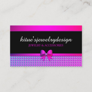 Bow Purple Diamond Jewellery Business Card