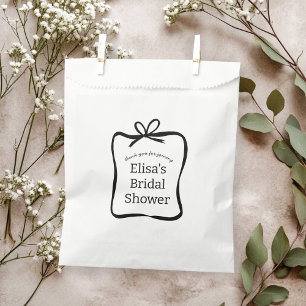 Bow Ribbon Frame Elegant Bridal Shower CUSTOM  Favour Bags