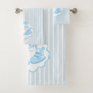 Bow Ribbon Its a Boy Bath Towel Set