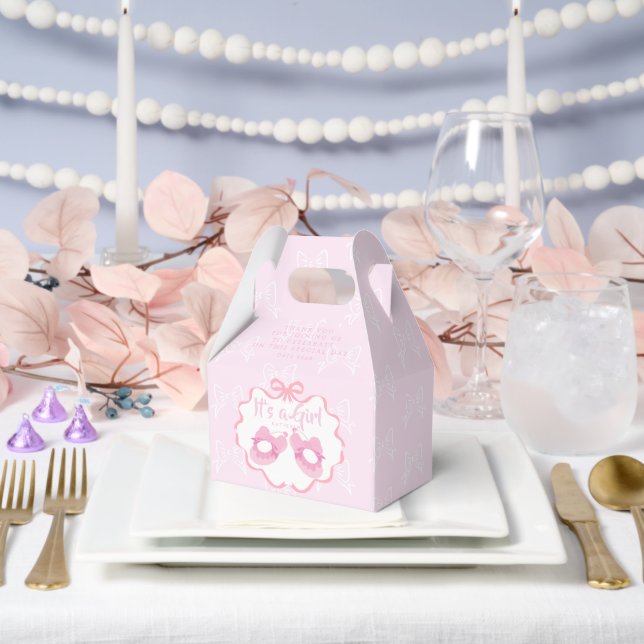 Bow Ribbon Its a Girl  Favour Box (Wedding)