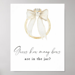 Bow & Ring Bridal shower - How Many Bows Poster