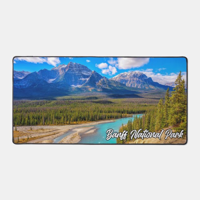 Bow River, Banff National Park, Alberta, Canada Desk Mat (Front)
