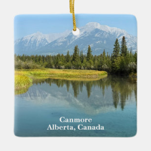Bow River in Canmore Canada Ceramic Ornament
