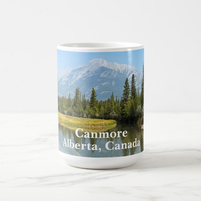 Bow River in Canmore Canada Coffee Mug (Center)