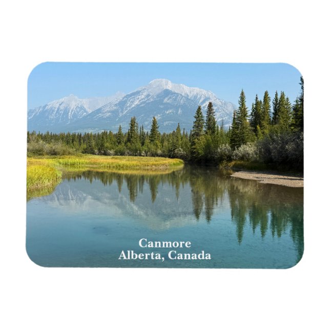 Bow River in Canmore Canada Magnet (Horizontal)