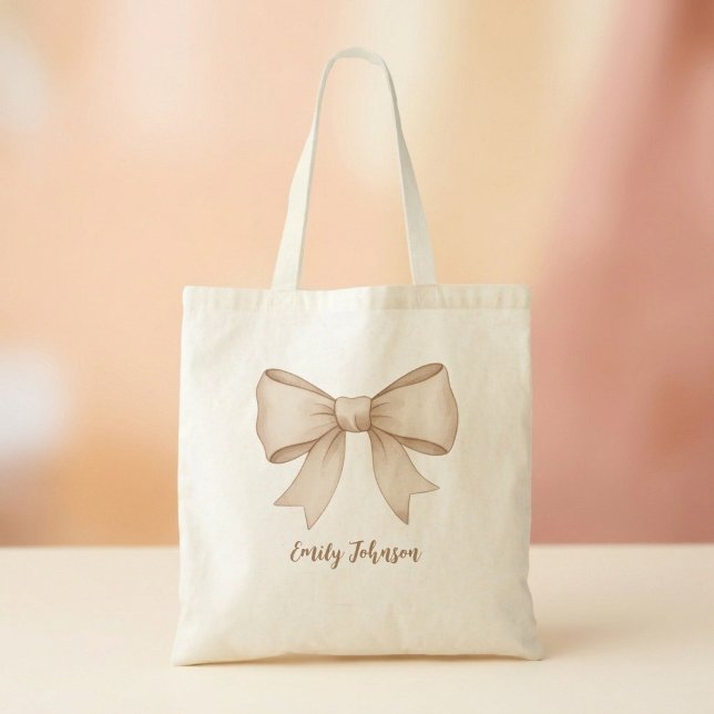 Bow Script Tote Bag - Wedding Welcome Bag  (Creator Uploaded)