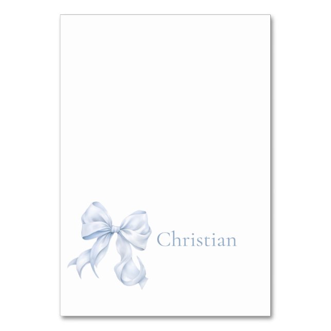 Bow Table Name Card (Front)