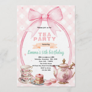 Bow tea party Invitation