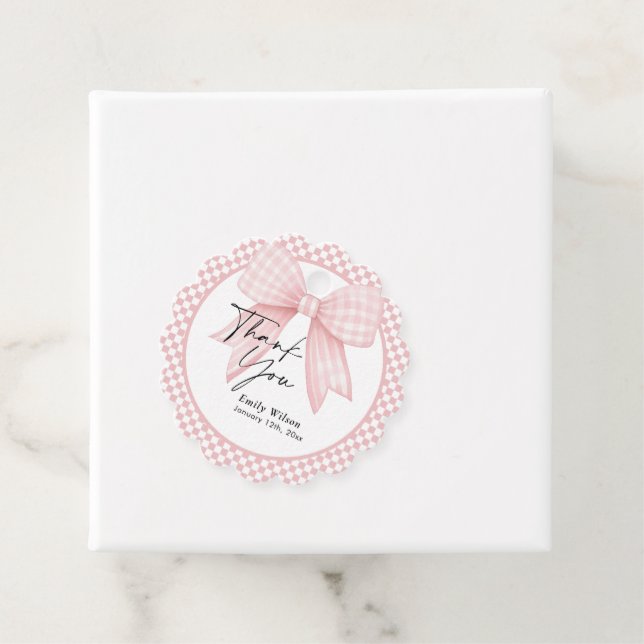 Bow Thank You  Favour Tags (In Situ)