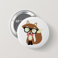Bow Tie and Glasses Hipster Brown Fox