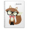 Bow Tie and Glasses Hipster Brown Fox Personalised