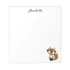 Bow Tie and Glasses Hipster Brown Fox Personalised