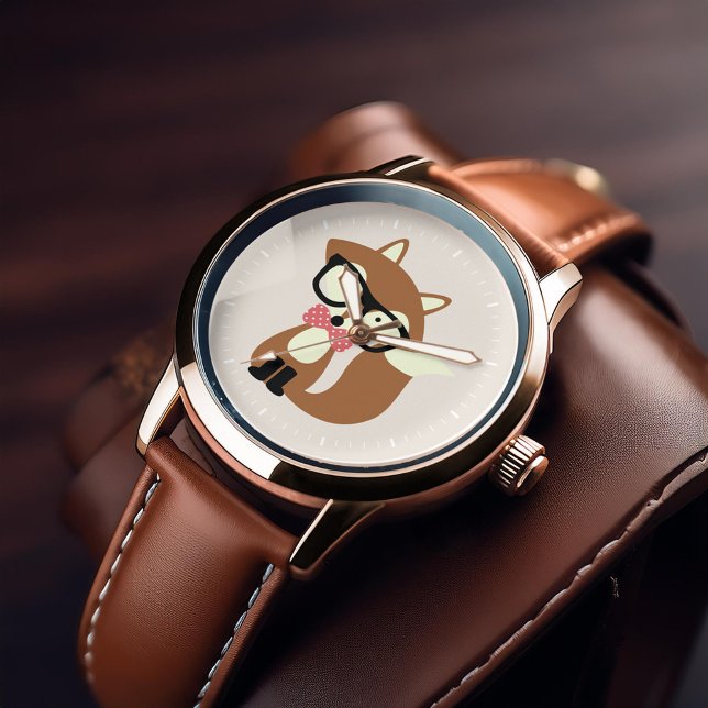 Bow Tie and Glasses Hipster Brown Fox Watch (Creator Uploaded)