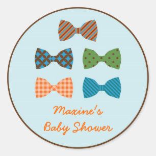 Bow Tie Baby Shower Favour Sticker