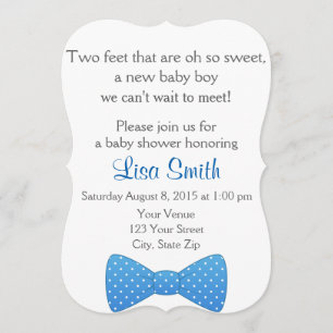 Bow Tie Baby Shower Invitation