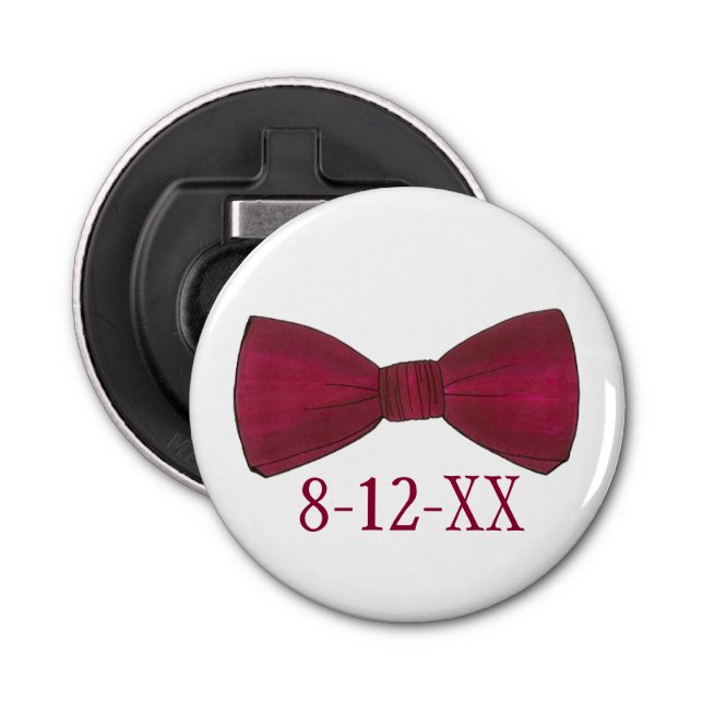 Bow Tie Bachelor Party Groom Bowtie Wedding Favour Bottle Opener (Front)